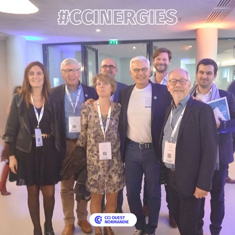 La délégation d'élus et collaborateurs de la #CCI Ouest Normandie fièrement engagée auprès du Président de CCI France, Alain Di Crescenzo, pour la transformation du réseau #CC