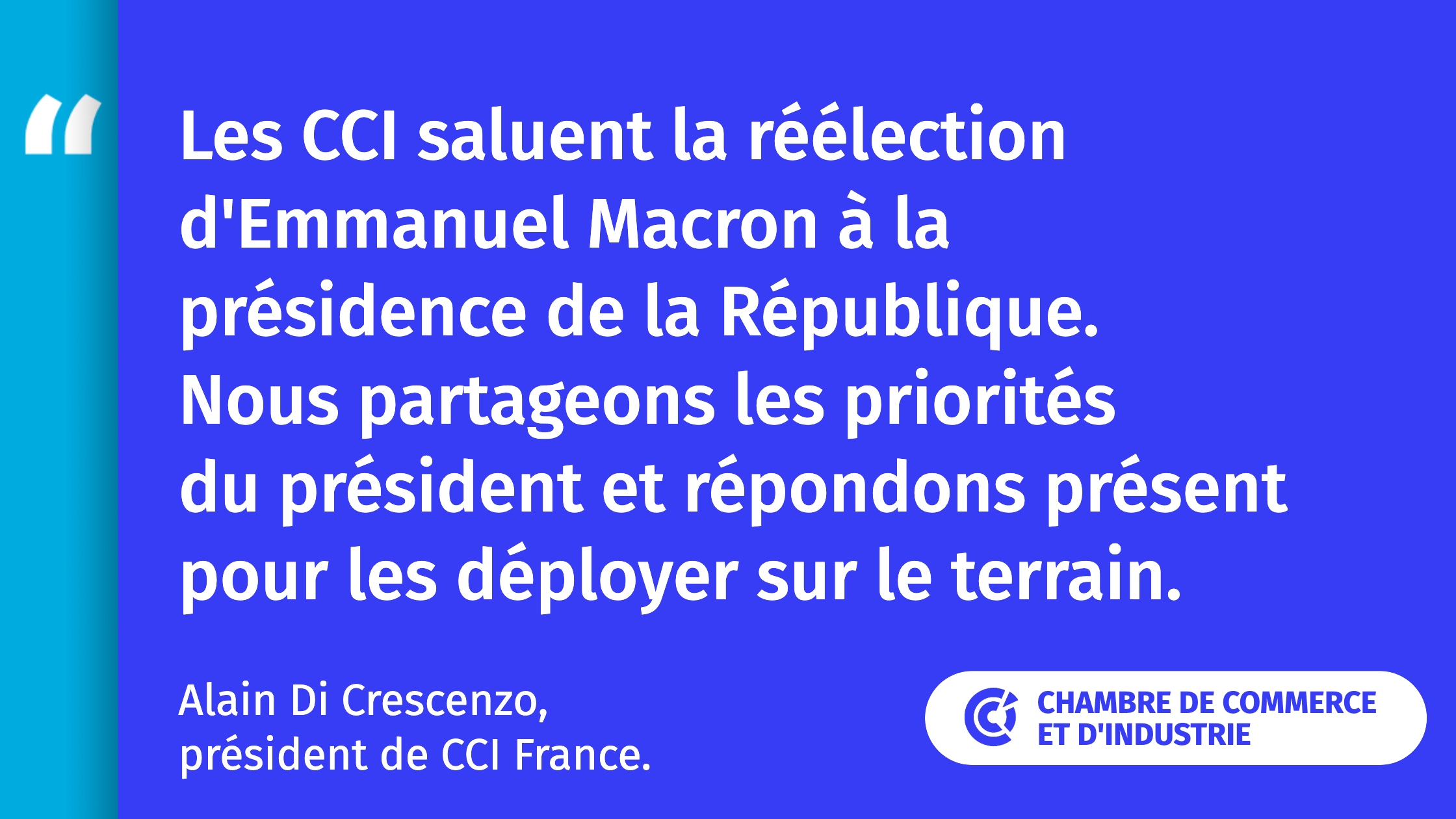 communiqué élections Président CCI France