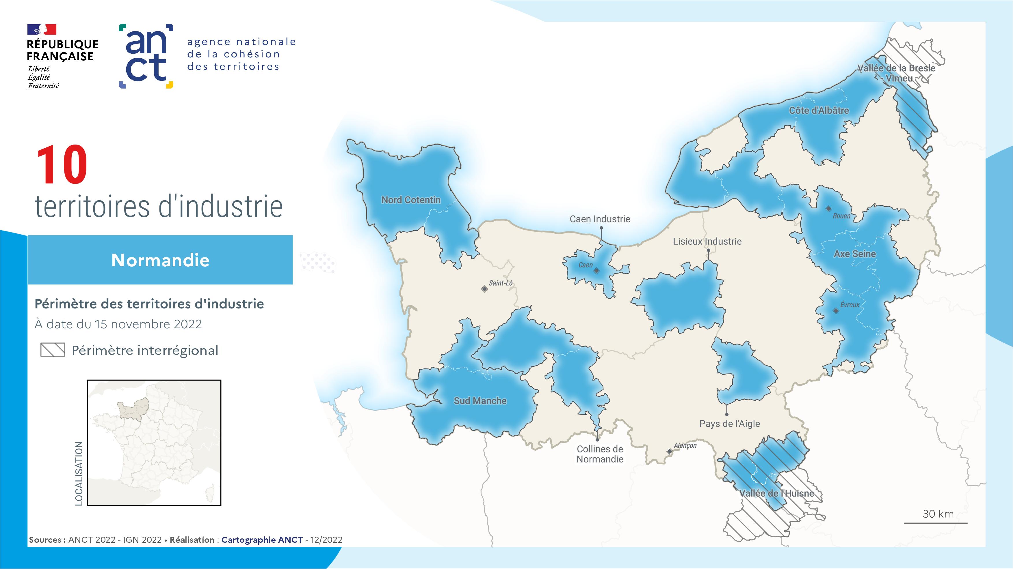 carte territoire industrie normandie