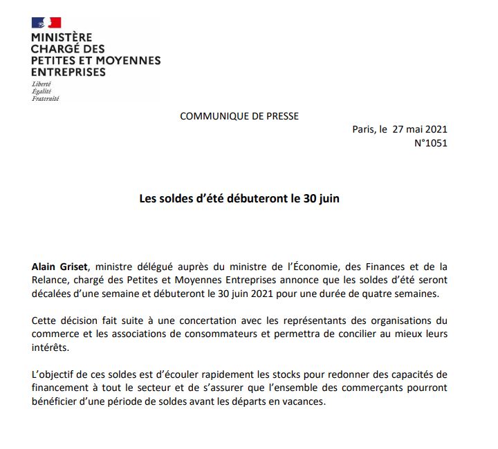soldes d'été 2021