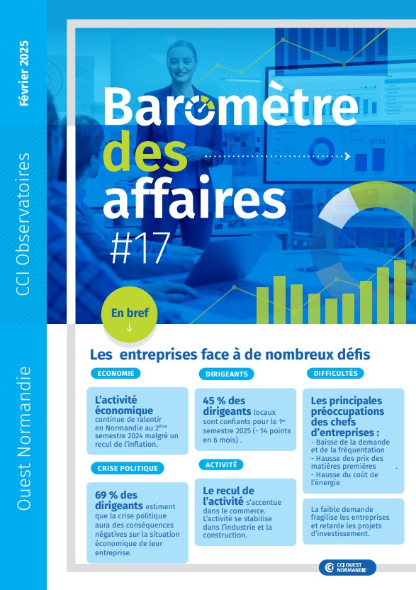 couverture baromètre des affaires 17 CCI OUEST NORMANDIE