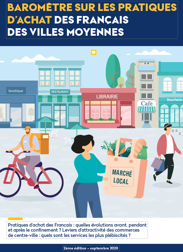 Couverture baromètre pratiques d'achat villes moyennes