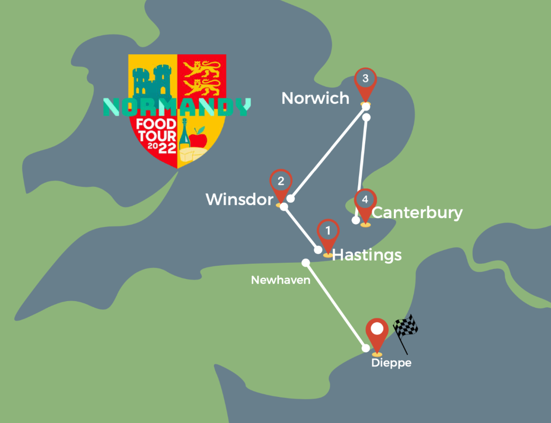 carte du Normandy food tour 2022