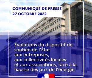 Évolutions du dispositif de soutien de l’État aux entreprises, aux collectivités locales et aux associations, face à la hausse des prix de l’énergie