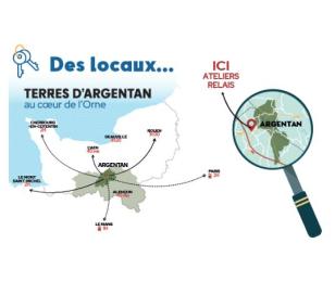 carte des ateliers relais à Argentan